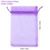 ANZNKU 100 PCS Small Organza Bags 4x6 Inches, Purple Gift Drawstring Pouches For Halloween Party Festival Earrings Cosmetic Favor Mesh Gift Bags view 2