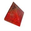 Jet Energized Handmade Red Onyx Orgone Pyramid Approx. 2.5 Inch Self-Confidence Physical Strength Destiny protection view 1