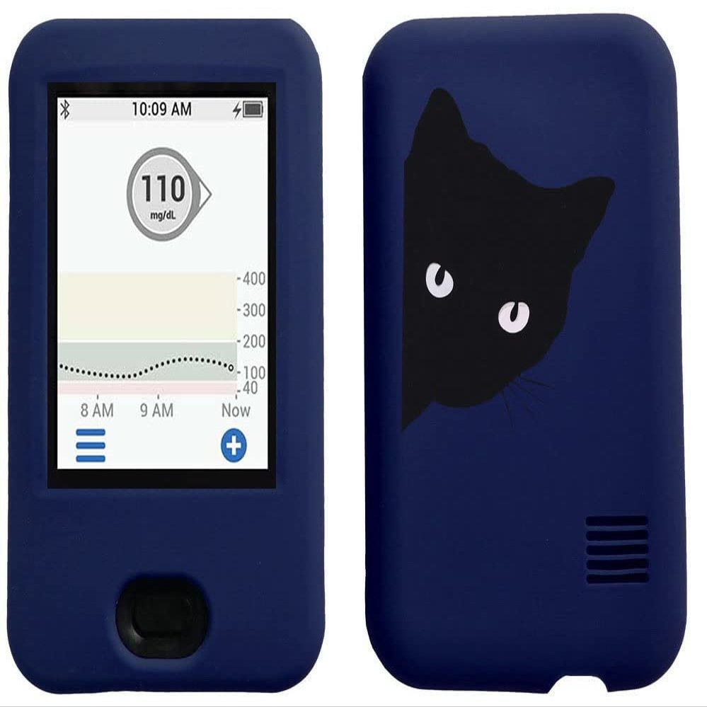 Dexcom G6 Receiver CGM Silicone Case Cute Pet (Blue/CATBLACK)