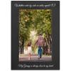 Whether Side By Side or Miles Apart My Gampy is Always Close to my Heart Anodized Aluminum Metal Wall/Tabletop Family Photo Picture Memories Portrait Premium 8x10 Black Frame with Easel, Glass view 1