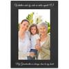 Whether Side By Side or Miles Apart My Grandmother is Always Close to my Heart Anodized Aluminum Metal Wall/Tabletop Family Photo Picture Memories Portrait Premium 8x10 Black Frame with Easel, Glass view 1