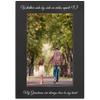 Whether Side By Side or Miles Apart My Grandsons is Always Close to my Heart Anodized Aluminum Metal Wall/Tabletop Family Photo Picture Memories Portrait Premium 8x10 Black Frame with Easel, Glass view 1