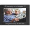 Whether Side By Side or Miles Apart My Geepaw is Always Close to my Heart Anodized Aluminum Metal Wall/Tabletop Family Photo Picture Memories Landscape Premium 4x6 Black Frame with Easel, Glass view 1