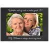 Whether Side By Side or Miles Apart My Momma is Always Close to my Heart Anodized Aluminum Metal Wall/Tabletop Family Photo Picture Memories Landscape Premium 5x7 Black Frame with Easel, Glass view 1