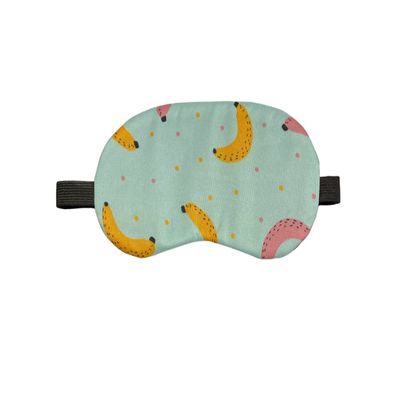 Summer Fruit Theme Sleeping Mask w/Elastic Back for Sleep or Travel (Blue)