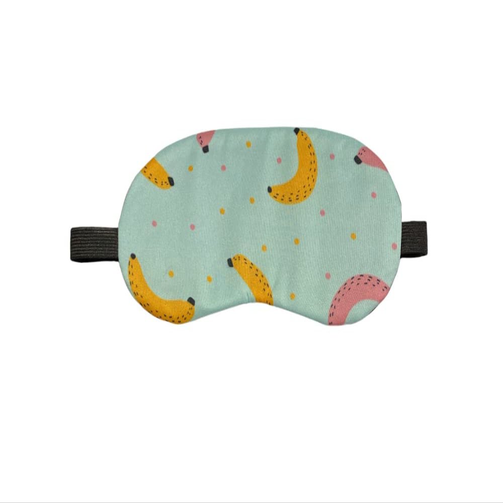 Summer Fruit Theme Sleeping Mask w/Elastic Back for Sleep or Travel (Blue)