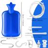 2 L Enema Bag Coffee Enema Bag Kit with 5.0 ft. Long Silicone Hose ,2 Multi-Size Reusable Tips, Controlable Water Flow Valve- Coffee, Shower, Douche & Home Adult Enema KitBlue view 2