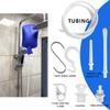 2 L Enema Bag Coffee Enema Bag Kit with 5.0 ft. Long Silicone Hose ,2 Multi-Size Reusable Tips, Controlable Water Flow Valve- Coffee, Shower, Douche & Home Adult Enema KitBlue view 3