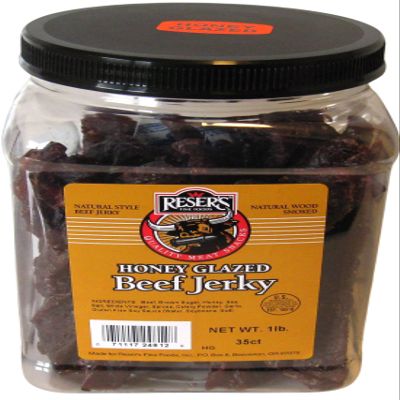 1/2 Gallon Jar Reser's Honey Glazed Beef Jerky 1 Pound of Jerky