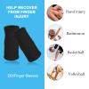 EDNYZAKRN Finger Compression Sleeves Support, Finger Protectors Cots for Arthritis Swelling Basketball Sport, Breathable Elastic (10, Black, One Size) view 2