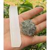 1 Pcs Natural Rough Charged Pyrite + A FREE Recharging Selenite Stick 4" view 3