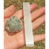 1 Pcs Natural Rough Charged Pyrite + A FREE Recharging Selenite Stick 4" view 4