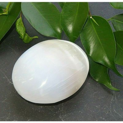 1 Pcs Charge Selenite Palm Stone Selenite Wish Stone Healing Crystals