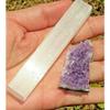 1 Pcs Mini Amethyst Cluster +A FREE Recharging Selenite Stick view 1