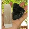 1 Pcs Charged Black Tourmaline Rough Gemstone + A FREE Selenite Charging Stick view 1