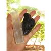 1 Pcs Charged Black Tourmaline Rough Gemstone + A FREE Selenite Charging Stick view 2
