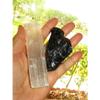 1 Pcs Charged Black Tourmaline Rough Gemstone + A FREE Selenite Charging Stick view 3
