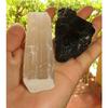 1 Pcs Charged Black Tourmaline Rough Gemstone + A FREE Selenite Charging Stick view 4
