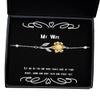 Reusable Wife, Let me be The one who Takes Care of Your Heart, Mind and Body Each and Every Day, Christmas Sunflower Bracelet for Wife view 1