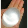 1 Pcs XL Natural Selenite Palm Stone Rock Crystal Healing Reiki Polished Worry Stone view 3
