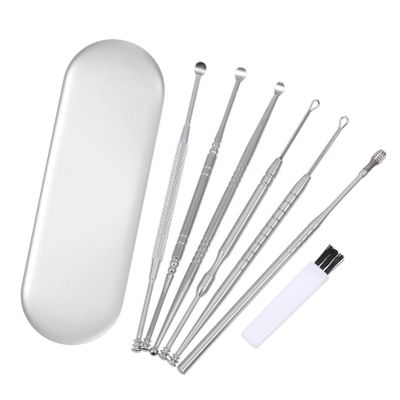 Ear Cleaning Tools 6-in-1 Removal Scoops Portable Ear Set for Daily and Travel