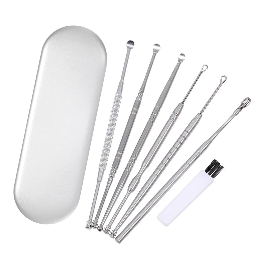 Ear Cleaning Tools 6-in-1 Removal Scoops Portable Ear Set for Daily and Travel