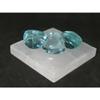 Calming Meditation Kit Selenite Plate 3" plus 3 Medium Blue Aqua Obsidian view 4