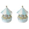Alipis Wedding Ornaments Carousel Paper Candy Box Paper Box for Wedding Birthday Anniversary (Blue) view 1