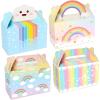 Tevxj 24 Pack Rainbow Party Favor Boxes Cloud Birthday Treat Bags Pastel Rainbow Theme Candy Goodies Valentine's Day Gift Box for Kids Girl Baby Shower Birthday Party Decorations Supplies view 1