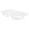 Restaurantware Futura 5 Ounce Snack Containers 500 Microwavable Sauce Containers - 2 Compartments Hinged Lid Clear Plastic Portion Cups For Condiments Or Dips view 2