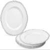 " OCCASIONS " 120 Plates Pack,(60 Guests) Heavyweight Premium Wedding Party Disposable Plastic Plates Set -60 x 10.25'' Dinner + 60 x 7.5'' Salad/Dessert (Rochelle White and Silver)) view 2