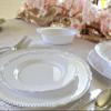 " OCCASIONS " 120 Plates Pack,(60 Guests) Heavyweight Premium Wedding Party Disposable Plastic Plates Set -60 x 10.25'' Dinner + 60 x 7.5'' Salad/Dessert (Rochelle White and Silver)) view 3