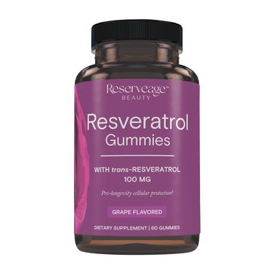 Reserveage Beauty - Resveratrol Gummies 100 mg, Antioxidant Supplement for Heart Health, Antioxidant Supplement Supports Healthy Aging, Vegan - 1 Pack