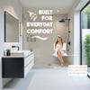 Folding Shower Seat - Wall Mount Bench for Inside Shower / Bathroom Safety Assist / 304 Stainless Steel / Phenolic Resin / Polished Chrome / 26" x 16" view 3