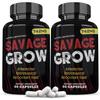 (2 Pack) Savage Grow 742MG Advanced Men's Health Formula 120 Capsules view 1