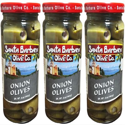 Santa Barbara 3pk Onion Stuffed Olives 5oz