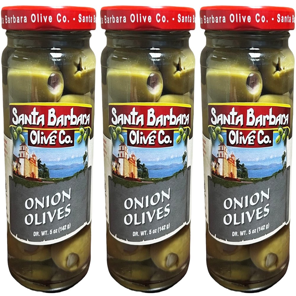 Santa Barbara 3pk Onion Stuffed Olives 5oz