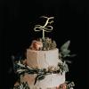 Wedding Cake Topper Letter F Cake Topper Wedding Anniversary Birthday Party Cake Decoration Supplies Cake Toppers Acrylic view 2