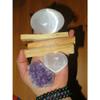 1 Set Meditation Kit Selenite Heart and Palm Stone Amethyst Cluster Palo Sant Reiki view 4