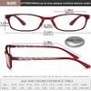 EYEURL Reading Glasses for Womens Blue Light Blocking - 2 Pairs Ladies Computer Readers +3.75 Lightweight Flexible Eyeglass Anti Eyestrain UV view 3