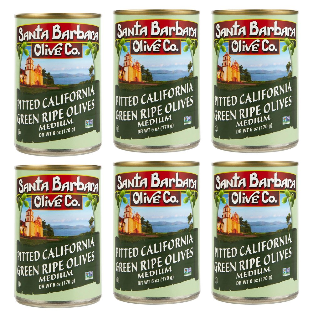 Santa Barbara 6pk Large Pitted Green 5.75oz tins
