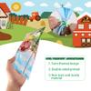 100 Pieces Farm Animal Cellophane Bags Farmhouse Party Treat Bag Cow Sheep Pig Printed Candy Goodie Bags with 100 Twist Ties for Birthday Baby Shower Party Favors Chocolate Snacks Cookies Packaging view 3