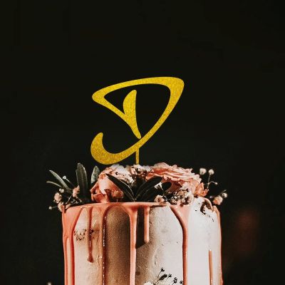 Wedding Cake Topper Letter D Cake Topper Wedding Anniversary Birthday Party Cake Decoration Supplies Cake Toppers Acrylic