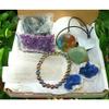 10 Pieces Healing Crystals kit Amethyst/Selenite/Geode/Orgone/Hematite Brace/Tourmaline view 1