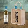 TopTie Custom Burlap Tote Bag, Add Logo on Jute Tote Bag for Wedding, Personalized Grocery Shopping Bag view 3