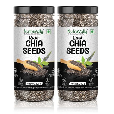 Chia Seeds, Natural Superfood, Plant-Based Ingredient for Smoothies, Baking, and Cooking
