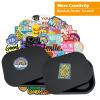LOSTABA Rolling Tray with Magnetic Lid, Metal Tray with Cover, Comes with Sticker (7'x5') view 4