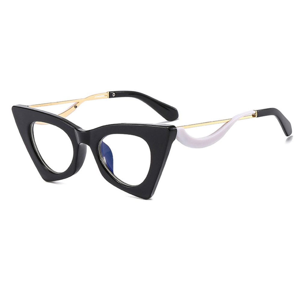 bullabulling Fashion Cat Eye Blue Light Blocking Reading Glasses For Women Men Oversized Anti Anti Glare UV Eyewear (black, 1.50)