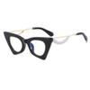 bullabulling Fashion Cat Eye Blue Light Blocking Reading Glasses For Women Men Oversized Anti Anti Glare UV Eyewear (black, 1.50) view 1