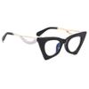 bullabulling Fashion Cat Eye Blue Light Blocking Reading Glasses For Women Men Oversized Anti Anti Glare UV Eyewear (black, 1.50) view 4